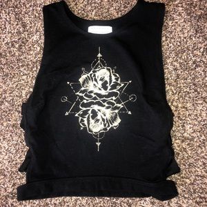 Kendall and Kylie black crop top